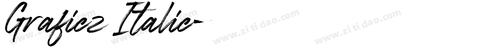 Graficz Italic字体转换